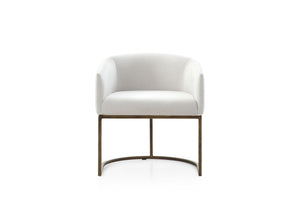 VIG Furniture Modrest Elisa - Modern Off White & Brass Dining Chair VGVCB8369-OFFWHT-DC
