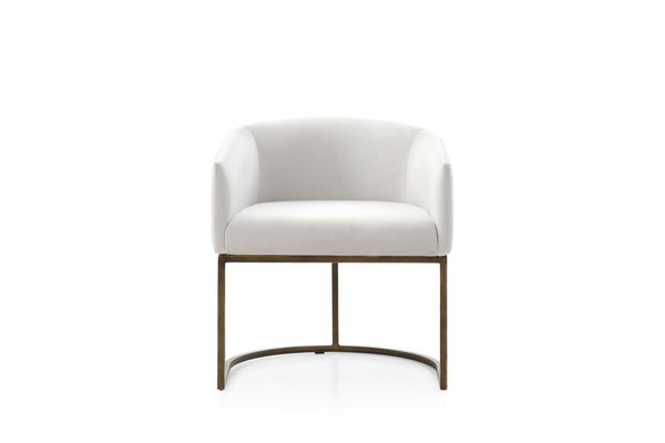VIG Furniture Modrest Elisa - Modern Off White & Brass Dining Chair VGVCB8369-OFFWHT-DC