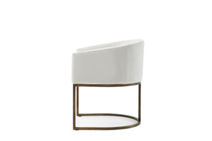 VIG Furniture Modrest Elisa - Modern Off White & Brass Dining Chair VGVCB8369-OFFWHT-DC