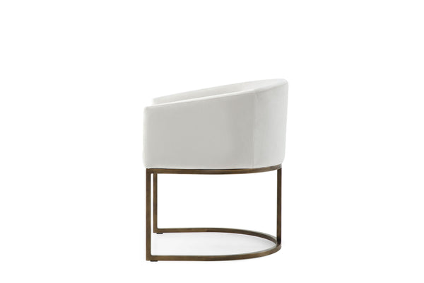 VIG Furniture Modrest Elisa - Modern Off White & Brass Dining Chair VGVCB8369-OFFWHT-DC