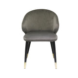 VIG Furniture Modrest Elon - Modern Dark Grey Velvet Dining Chair (Set of 2) VGSWSFC463-DKGRY