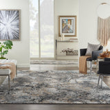Nourison Ludlow LDW01 Contemporary Machine Made Power-loomed Indoor only Area Rug Grey/Multi 9' x 12' 99446783530