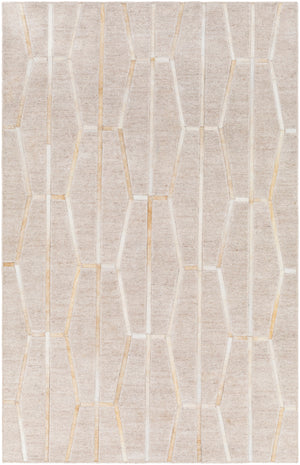 Eloquent ELQ-2302 Modern Viscose, Leather Rug ELQ2302-81012 Beige, Ivory, Taupe 80% Viscose, 20% Leather 8'10" x 12'
