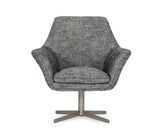 VIG Furniture Divani Casa Elvin - Modern Dark Grey Fabric Swivel Lounge Chair VGKKA-832-DKGRY-3