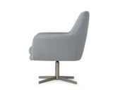 VIG Furniture Divani Casa Elvin - Modern Grey Fabric Swivel Lounge Chair VGKKA-832-GRY-3