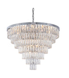 Bethel Chrome Chandelier in Metal & Crystal