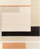 Emma EMM-2303 Modern Wool Rug EMM2303-810 Khaki, Charcoal, Camel 100% Wool 8' x 10'