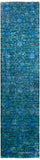 Empress EMS-7008 Traditional Wool Rug EMS7008-2610 Teal, Navy, Bright Blue, Denim 100% Wool 2'6" x 10'