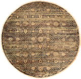 Empress EMS-7010 Traditional Wool Rug EMS7010-8RD Dark Brown, Camel, Taupe, Ivory 100% Wool 8' Round