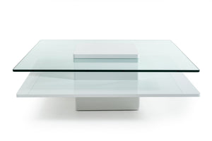VIG Furniture Modrest Emulsion - Modern White Glass Coffee Table VGHBHK22A