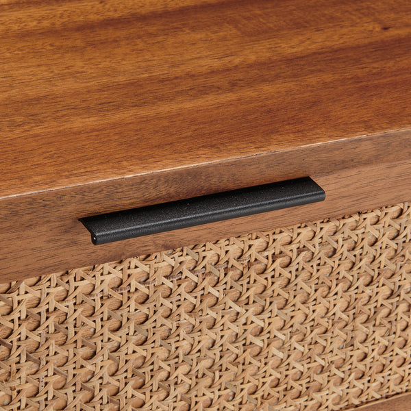 Caine Rattan Night Stand Brown