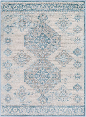 Enfield ENF-2304 Traditional Polypropylene, Polyester Rug ENF2304-81012 Dark Blue, Denim, Medium Gray, Light Gray, Cream 60% Polypropylene, 40% Polyester 8'10" x 12'