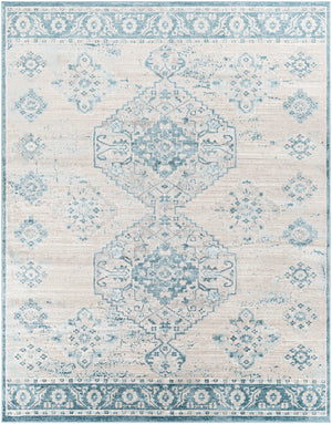 Enfield ENF-2304 Traditional Polypropylene, Polyester Rug ENF2304-71010 Dark Blue, Denim, Medium Gray, Light Gray, Cream 60% Polypropylene, 40% Polyester 7'10" x 10'
