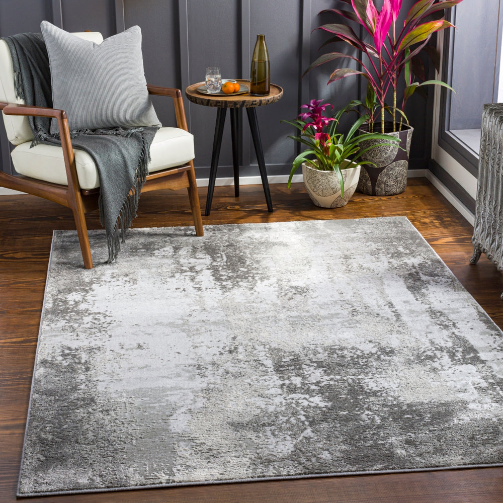 Enfield ENF-2308 Modern Polypropylene, Polyester Rug ENF2308-81012 Charcoal, Medium Gray, Light Gray, Cream 60% Polypropylene, 40% Polyester 8'10" x 12'