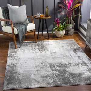 Enfield ENF-2308 Modern Polypropylene, Polyester Rug ENF2308-81012 Charcoal, Medium Gray, Light Gray, Cream 60% Polypropylene, 40% Polyester 8'10" x 12'