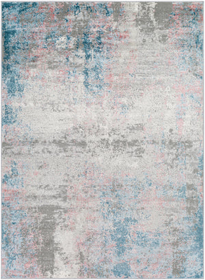 Enfield ENF-2309 Modern Polypropylene, Polyester Rug ENF2309-81012 Teal, Aqua, Burnt Orange, Coral, Medium Gray, Light Gray, Cream 60% Polypropylene, 40% Polyester 8'10" x 12'