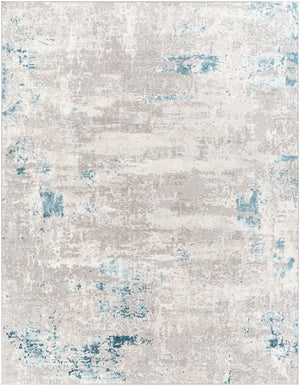 Enfield ENF-2311 Modern Polypropylene, Polyester Rug ENF2311-71010 Teal, Aqua, Charcoal, Medium Gray, Light Gray, Cream 60% Polypropylene, 40% Polyester 7'10" x 10'