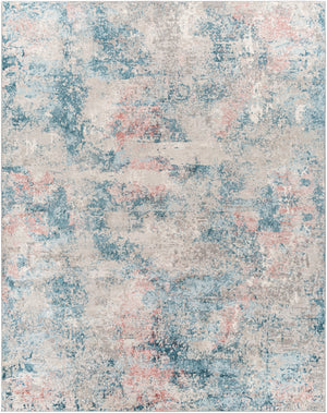 Enfield ENF-2314 Modern Polypropylene, Polyester Rug ENF2314-71010 Teal, Aqua, Burnt Orange, Coral, Medium Gray, Light Gray, Cream 60% Polypropylene, 40% Polyester 7'10" x 10'