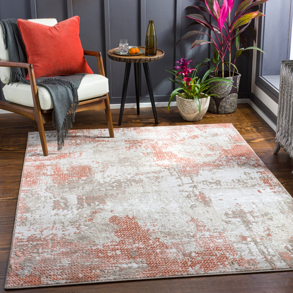 Enfield ENF-2316 Modern Polypropylene, Polyester Rug ENF2316-81012 Burnt Orange, Coral, Tan, Beige, Cream 60% Polypropylene, 40% Polyester 8'10" x 12'