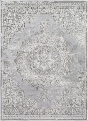 Enfield ENF-2323 Traditional Polypropylene, Polyester Rug ENF2323-81012 Charcoal, Medium Gray, Light Gray, Cream 60% Polypropylene, 40% Polyester 8'10" x 12'