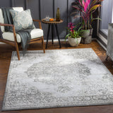 Enfield ENF-2323 Traditional Polypropylene, Polyester Rug ENF2323-81012 Charcoal, Medium Gray, Light Gray, Cream 60% Polypropylene, 40% Polyester 8'10" x 12'