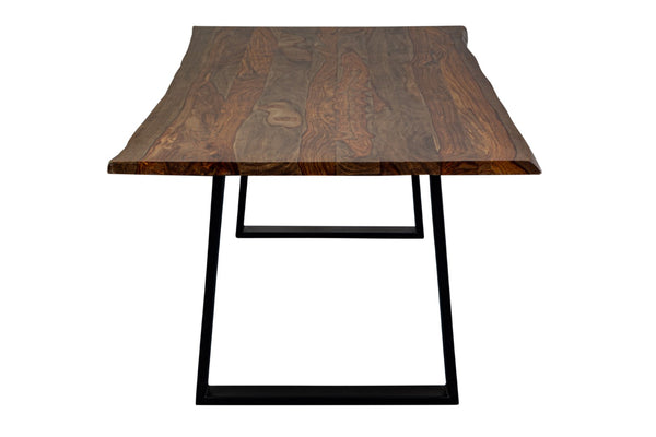 Porter Designs Manzanita Live Edge Solid Acacia Wood Natural Dining Table Brown 07-196-01-7240T-KIT