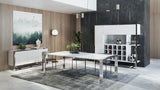 VIG Furniture Modrest Fauna - Modern White High Gloss & Stainless Steel Buffet VGBBBN-2M-WHT-BUF