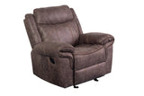 Carrizo Leather-Look Fabric Contemporary Recliner