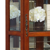 Pulaski Furniture Mirrored Corner Curio Cabinet in Warm Cherry Brown 20671-PULASKI 20671-PULASKI