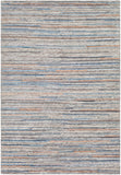 Enlightenment ENL-1000 Modern Wool, Viscose Rug ENL1000-69 Ivory, Black, Dark Brown, Denim, Burnt Orange, Charcoal, Sky Blue 70% Wool, 30% Viscose 6' x 9'