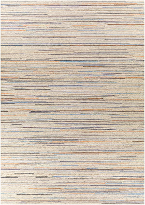 Enlightenment ENL-1000 Modern Wool, Viscose Rug ENL1000-811 Ivory, Black, Dark Brown, Denim, Burnt Orange, Charcoal, Sky Blue 70% Wool, 30% Viscose 8' x 11'