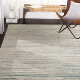 Enlightenment ENL-1002 Modern Wool, Viscose Rug ENL1002-913 Cream, Sage, Light Gray 70% Wool, 30% Viscose 9' x 13'