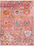 Ephesians EPC-2301 Traditional Polyester Rug EPC2301-710103 Pale Pink, Rose, Saffron, Burnt Orange, Medium Gray, Silver Gray, Aqua, Cream, Beige, Black 100% Polyester 7'10" x 10'2"