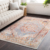 Ephesians EPC-2303 Traditional Polyester Rug EPC2303-91210 Burnt Orange, Saffron, Rose, Cream, Beige, Medium Gray, Silver Gray, Pale Pink, Black 100% Polyester 9' x 12'10"