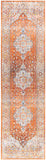 Ephesians EPC-2304 Traditional Polyester Rug EPC2304-279 Burnt Orange, Pale Pink, Medium Gray, Cream, Beige, Aqua, Silver Gray, Saffron, Camel 100% Polyester 2'7" x 9'