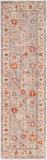 Ephesians EPC-2307 Traditional Polyester Rug EPC2307-279 Saffron, Burnt Orange, Medium Gray, Silver Gray, Beige, Cream, Pale Pink, Rose, Aqua, Black 100% Polyester 2'7" x 9'