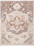 Ephesians EPC-2316 Traditional Polyester Rug EPC2316-710103 Silver Gray, Medium Gray, Cream, Beige, Dark Brown, Black 100% Polyester 7'10" x 10'2"