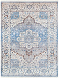 Ephesians EPC-2317 Traditional Polyester Rug EPC2317-710103 Sky Blue, Beige, Medium Gray, Silver Gray, Wheat, Tan, Camel, Aqua 100% Polyester 7'10" x 10'2"