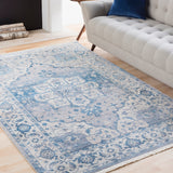 Ephesians EPC-2317 Traditional Polyester Rug EPC2317-91210 Sky Blue, Beige, Medium Gray, Silver Gray, Wheat, Tan, Camel, Aqua 100% Polyester 9' x 12'10"