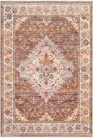 Ephesians EPC-2335 Traditional Polyester Rug EPC2335-81013 Taupe, Denim, Dark Blue, Burnt Orange, Saffron, Olive, Medium Gray, Beige, Cream 100% Polyester 8'10" x 13'