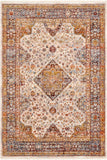 Ephesians EPC-2342 Traditional Polyester Rug EPC2342-81013 Taupe, Dark Blue, Burnt Orange, Olive, Saffron, Medium Gray, Beige, Cream 100% Polyester 8'10" x 13'