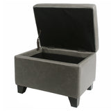 Julian Rectangular Bonded Leather Storage Ottoman