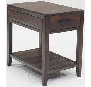 Porter Designs Fall River Solid Sheesham Wood Contemporary End Table Natural 10-117-01-4496