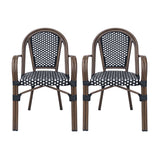 Brianna Outdoor French Bistro Chairs - Set of 2
