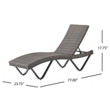 San Marcos Grey Single Chaise Lounge Noble House