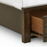 Samuel Lawrence Furniture King / Cal King storage bed with rails 210-S076-BR-K4-SAMUEL-LAWRENCE 210-S076-BR-K4-SAMUEL-LAWRENCE