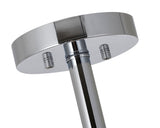 Bethel Chrome Semi Flush Mount in Iron & Glass