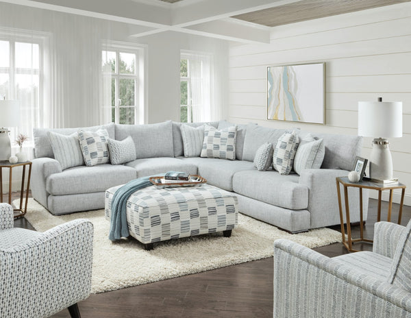 Fusion 109 Transitional Cocktail Ottoman 109 Microchip Denim