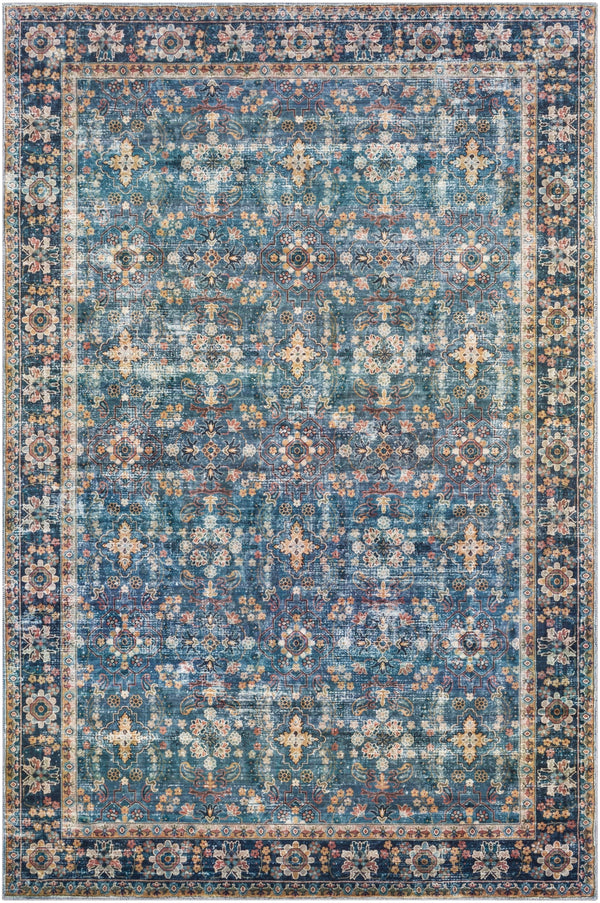 Erin ERN-2302 Traditional Microfiber Rug ERN2302-81012 Denim, Teal, Navy, Sage, Beige, Olive, Rust, Tan, Wheat, Taupe 100% Microfiber 8'6" x 11'6"