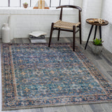 Erin ERN-2302 Traditional Microfiber Rug ERN2302-81012 Denim, Teal, Navy, Sage, Beige, Olive, Rust, Tan, Wheat, Taupe 100% Microfiber 8'6" x 11'6"